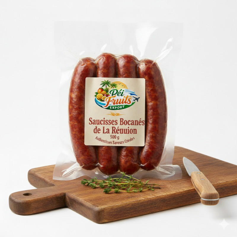 Paquet de 4 Saucisses Boucanées Réunionnaises